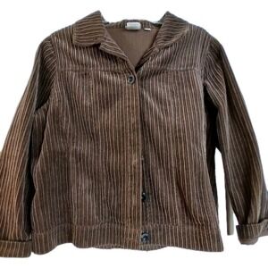 Women's Thick Corduroy Shirt Jacket Button 100% Cotton Shacket PL